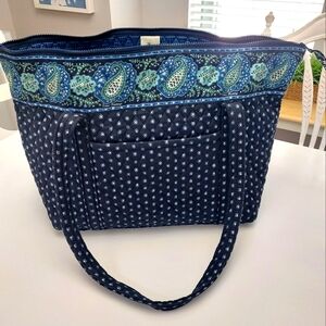 Vera Bradley Vintage Miller Tote Seaport Navy
